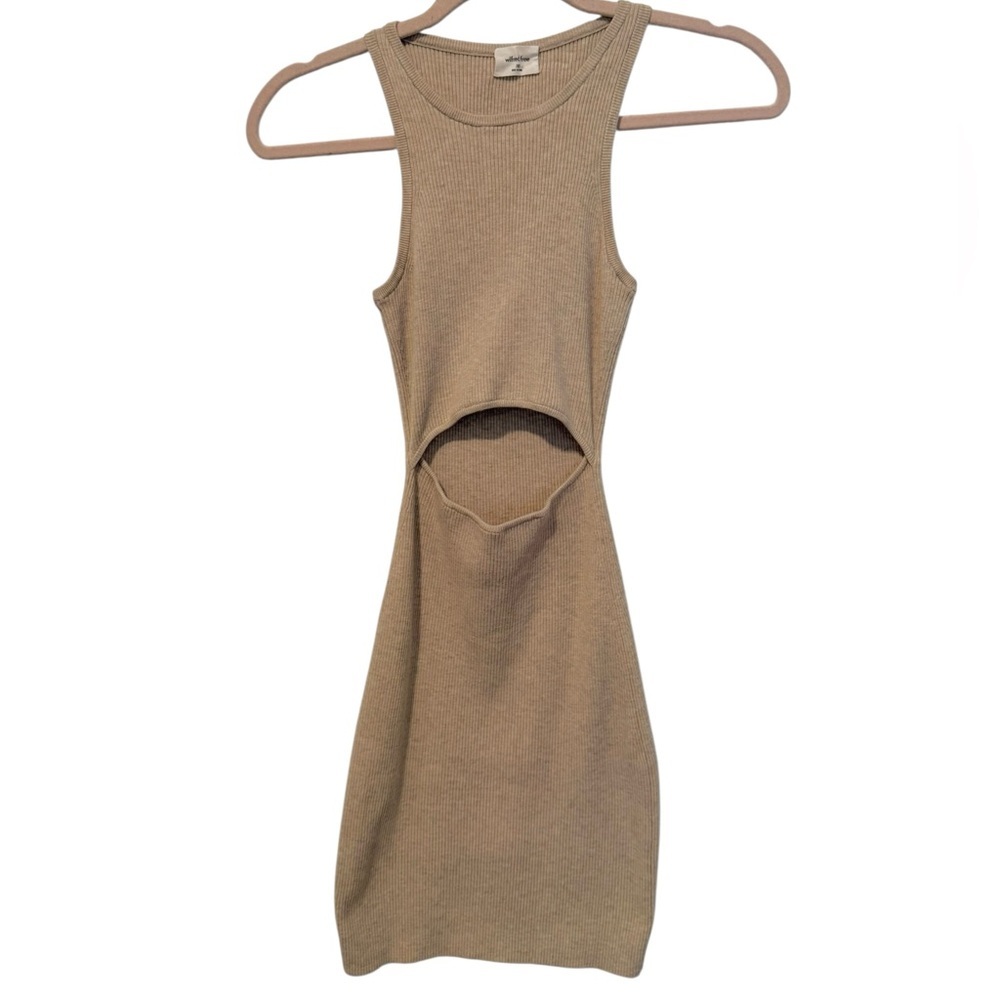 Wilfred Beige Ribbed Knit Dress